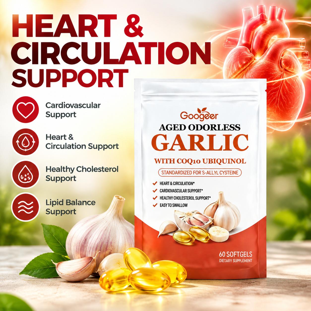 Coq10 Ubiquinol Softgel - 오래된 마늘 추출물로 만든 무향 소프트젤은