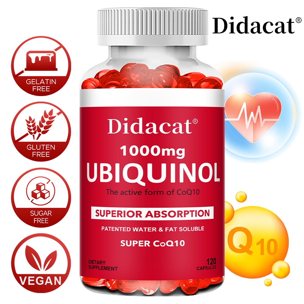 Coq10 Ubiquinol Softgel - 유비퀴놀 코큐텐 식물성 소프트젤 1000mg, 천연