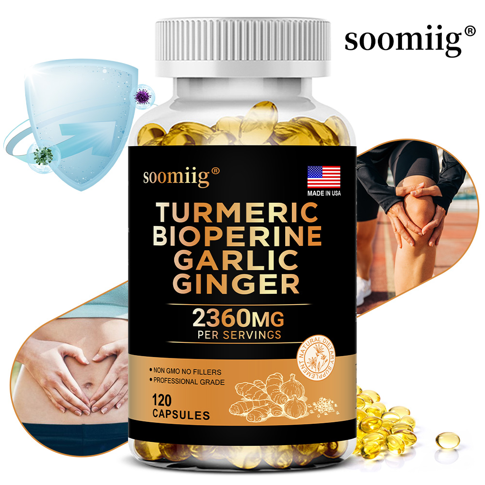 Turmeric Curcumin Capsule - 마늘 커큐민 블랙 페퍼가 함유된 강황