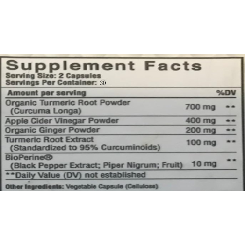 유기농 강황 뿌리 가루, 유기농 생강 가루, 사과식초  - Turmeric Curcumin Capsule 리뷰 및 가격