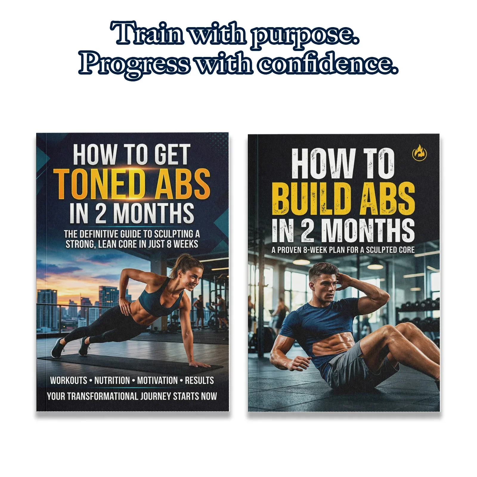 남성과 여성을 위한 2권의 복근 운동 가이드 세트, 탄 - Nutrition Of Fitness 리뷰 및 가격