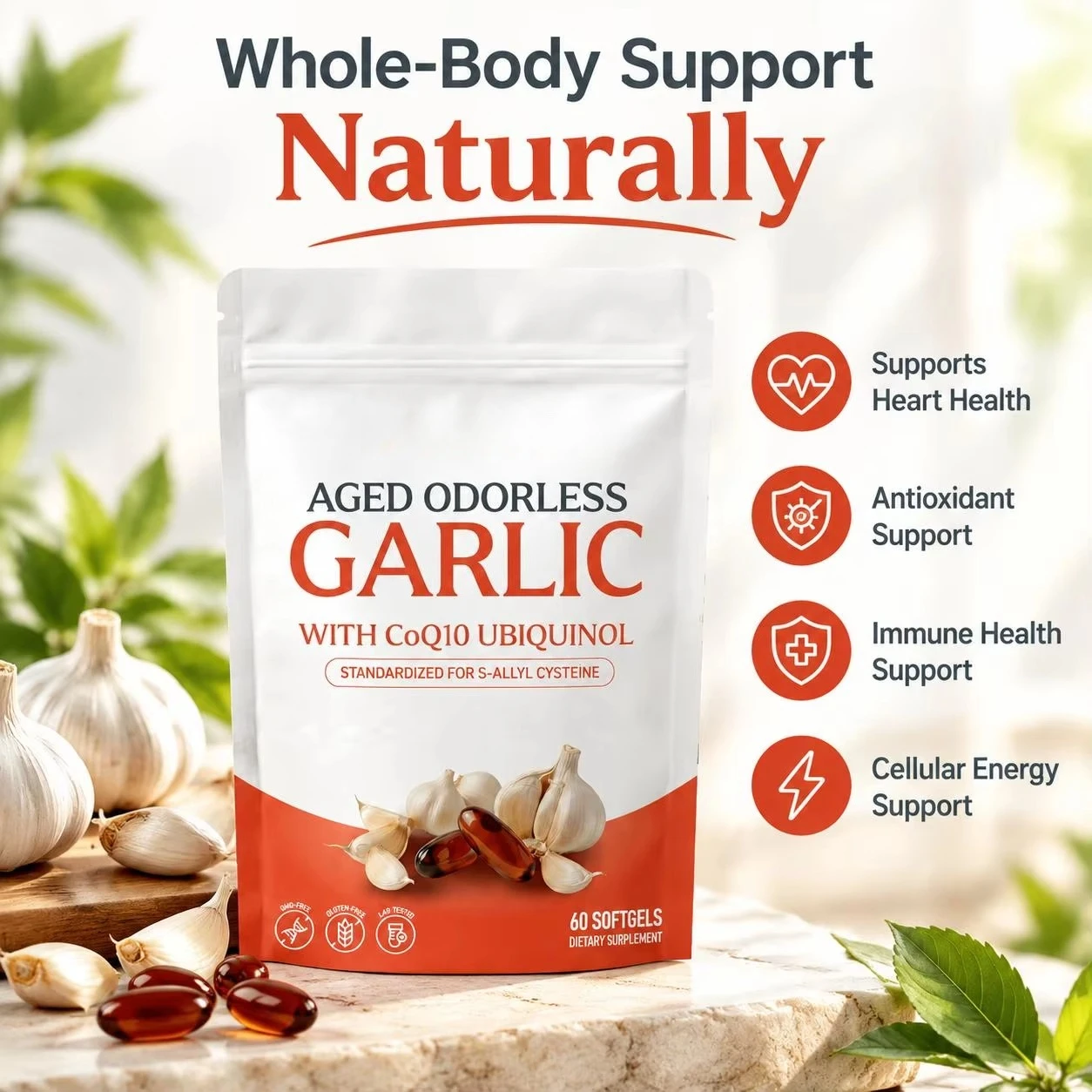 냄새가 없는 에이징 마늘 소프트젤, 600mg 코엔자임 - Coq10 Ubiquinol Softgel 리뷰 및 가격